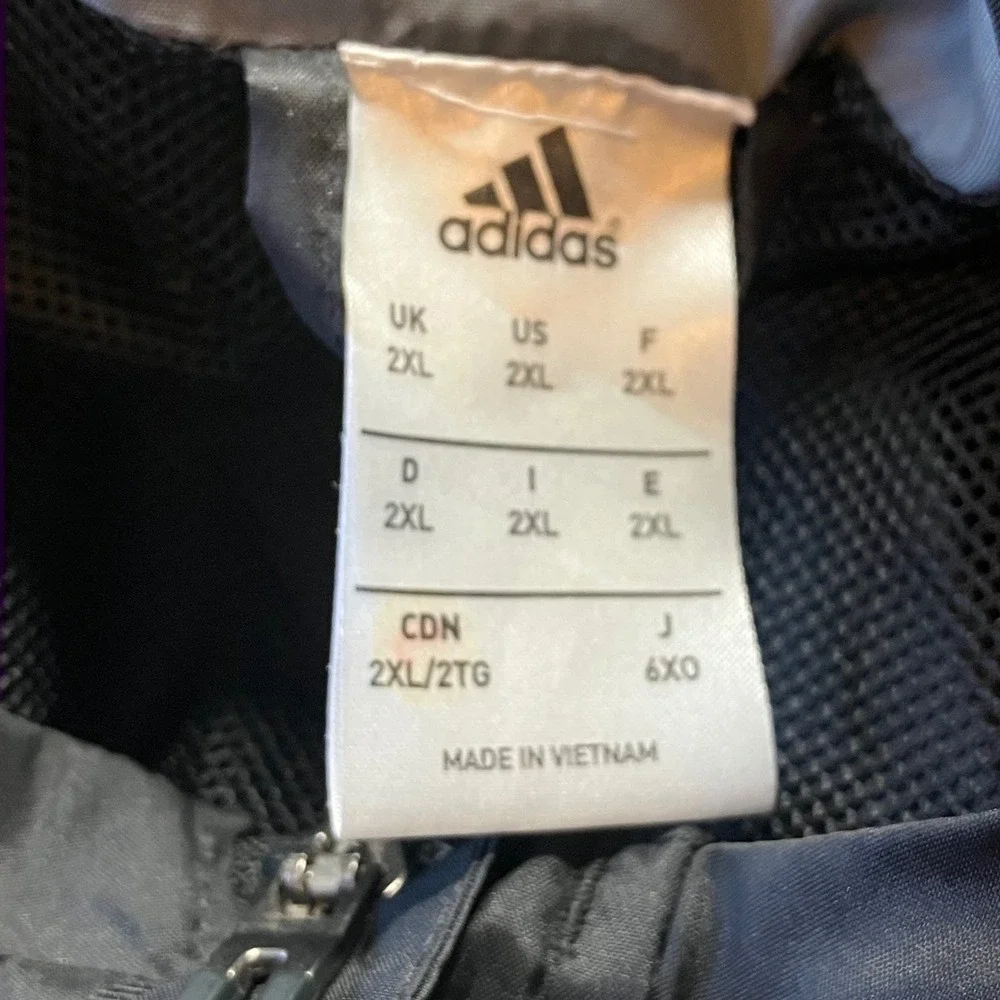 Adidas Condivo 16 Windbreaker‎ Jacket Mens 2XL Black Hooded 2XL Soccer Rain Coat